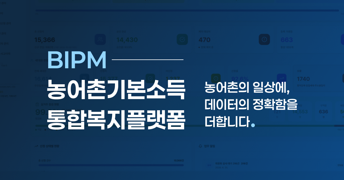 BIPM 농어촌기본소득 관리시스템 로고 이미지